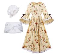GRACEART Colonial Dress Prairie Pioneer Costume Victorian Maid Dress 99.99% Cotton