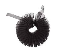 GRACEART Elizabethan Wrist Ruffs Ruffled Cuff Arm Bands 1 Piece (Black)(Size: One size)