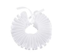 GRACEART Elizabethan Wrist Ruffs Ruffled Cuff Arm Bands 1 Piece (White)