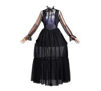 GRACEART Gothic Black Victorian Dress Suit for Women Halloween Cosplay Costume Vintage Long Sleeve Party Gown