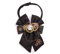 GRACEART Handmade Steampunk Bowtie (Black-2)