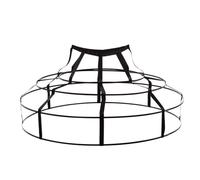 GRACEART Hoop Skirt Petticoat Pannier Cage Skirt Black