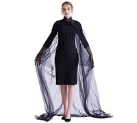GRACEART Lady's Mesh Cape Fairy Elf Wedding Dress Elven Queen Princess Collared Cloak Medieval Costume