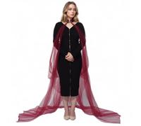 GRACEART Lady's Mesh Cape Fairy Elf Wedding Dress Elven Queen Princess Collared Cloak Medieval Costume
