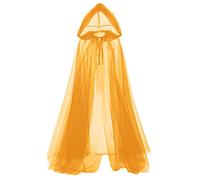 GRACEART Medieval Halloween Costume Hood Tulle Cloak for Women Cosplay Vintage Vampire Horror Bride Long Cloaks Cape