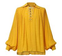 GRACEART Medieval Poet's Pirate Oversized Shirt Renaissance Festival Outfit Casual Wear Tops for Men or Women