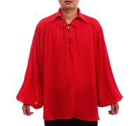 GRACEART Medieval Poet's Pirate Oversized Shirt Renaissance Festival Outfit Casual Wear Tops for Men or Women