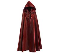 GRACEART Medieval Unisex Hooded Cosplay Robe Cloak Costume Cape (Wine red)