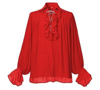 GRACEART Men Medieval Pirate Shirt Women Vampire Renaissance Shirts Nordic Captain Victorian Tops