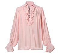 GRACEART Men Medieval Pirate Shirt Women Vampire Renaissance Shirts Nordic Captain Victorian Tops