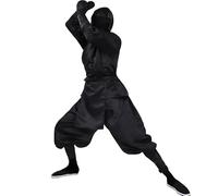 GRACEART Men's Black Ninja Costume Japanese Samurai Swordsman Uniform Suit Halloween Cosplay Outfit