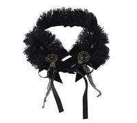 GRACEART Ruffled Detachable Collar Elizabethan Victorian Neck Ruff