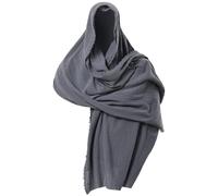 GRACEART Shawl Scarf Hood Sash Cowl Medieval Wizard Mage Costume Wrap Cloak With Brooch Pin (Dark Grey)