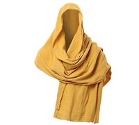 GRACEART Shawl Scarf Hood Sash Cowl Medieval Wizard Mage Costume Wrap Cloak With Brooch Pin (Desert Sand)