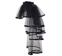 GRACEART Steampunk Bustle Tutu Belt Black Lace Underskirt (Black edge)