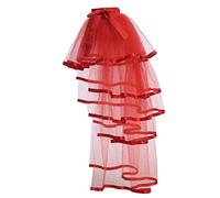 GRACEART Steampunk Bustle Tutu Belt Red Lace Underskirt