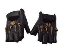 GRACEART Steampunk Gloves Gothic Mens Fingerless Mittens (Bird Skull)