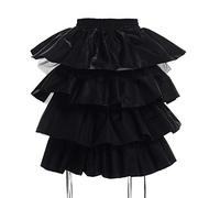 GRACEART Steampunk Gothic Bustle Tutu Adjustable Underskirt Fancy Dress (S, Black)