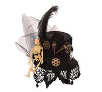 GRACEART Steampunk Mini Top Hat Headwear Small Victorian Halloween Headdress Accessory