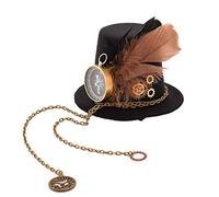 GRACEART Steampunk Mini Top Hat Headwear Small Victorian Halloween Headdress Accessory