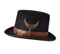 GRACEART Steampunk Top Hat for Women Gears for Men with Removable Goggle