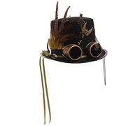 GRACEART Steampunk Top Hat with Goggles Halloween Costume Gothic Cosplay Vintage Punk Hat for Men Women