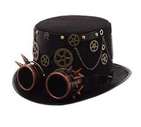 GRACEART Steampunk Top Hats with Goggles (Various styles), Head circumferences-61CM, Style-12