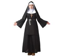 GRACEART The Nun Religious Outfit Movie Classic Halloween Gown Fancy Dress Costume for Adults (M)