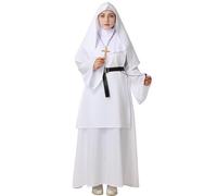 GRACEART The Nun Religious Outfit Movie Classic Halloween Gown Fancy Dress Costume for Adults (White, S)