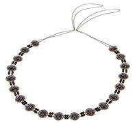 GRACEART Tudors Dynasty Necklace Chain of Office Livery Collar For Medieval Clothes (Dark Blue Cabochons)