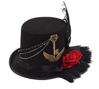 GRACEART Unisex Steampunk Top Hats with Goggles for Men Women