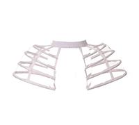 GRACEART Victorian Double Pannier Petticoat Women's Baroque Dress Skirt Petticoat Crinoline White