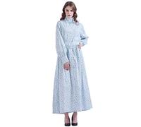 GRACEART Victorian Maid Costume Pioneer Women Prairie Dress Peasant Housekeeper Cosplay Outfit (Small, Floral)