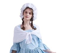 GRACEART Victorian Mob Cap Medieval Maid Bonnet Hat Women Girls Costume Accessory for Fancy Dress (99.99% Cotton)