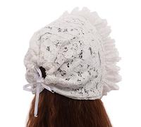GRACEART Victorian Mob Cap Medieval Maid Bonnet Hat Women Girls Costume Accessory for Fancy Dress (99.99% Cotton)