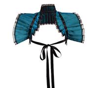 GRACEART Victorian Ruffle Neck Bolero Collar (Blue)