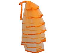 GRACEART Victorian Steampunk Tulle Bustle Vintage Tutu Belt Lace Underskirt Neo-Gothic Costume Orange