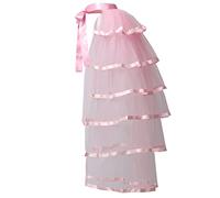 GRACEART Victorian Steampunk Tulle Bustle Vintage Tutu Belt Lace Underskirt Neo-gothic Costume Pink