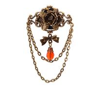 GRACEART Vintage Steampunk Gears Clock Brooch Pin