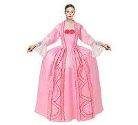 GRACEART Women's Gothic Dress Victorian Rococo Dress Maxi Costume (Pink, 2XL)