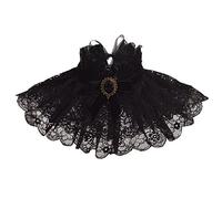 GRACEART Women's Lolita Ruffle Collar Mini Cape Shawl Hand Made Detachable Victorian Lace Collar