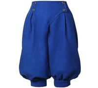 GRACEART Women's Renaissance Pants Men's Medieval Vintage Knickers Pirate Trousers High Waist Bloomer Shorts Royal Blue