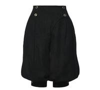 GRACEART Women's Renaissance Pants Men's Medieval Vintage Knickers Pirate Trousers High Waist Bloomer Shorts Black