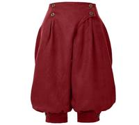 GRACEART Women's Renaissance Pants Men's Medieval Vintage Knickers Pirate Trousers High Waist Bloomer Shorts