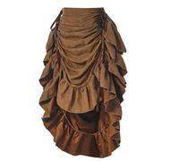 GRACEART Women's Steampunk Skirt Adjustable Ruffle Gothic Vintage Skirt