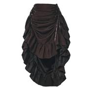 GRACEART Women's Steampunk Skirt Adjustable Ruffle Gothic Vintage Skirt