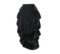 GRACEART Women's Steampunk Skirt Adjustable Ruffle Gothic Vintage Skirt