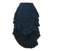 GRACEART Women's Steampunk Skirt Adjustable Ruffle Gothic Vintage Skirt