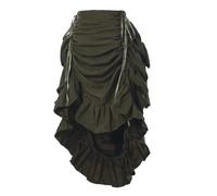 GRACEART Women's Steampunk Skirt Adjustable Ruffle Gothic Vintage Skirt