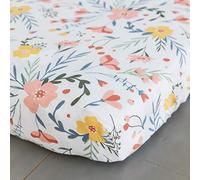 Graced Soft Luxuries 100% Cotton Fitted Crib Sheet for Standard Crib and Toddler Mattresses, for Baby Boys and Girls (Floral Burst)